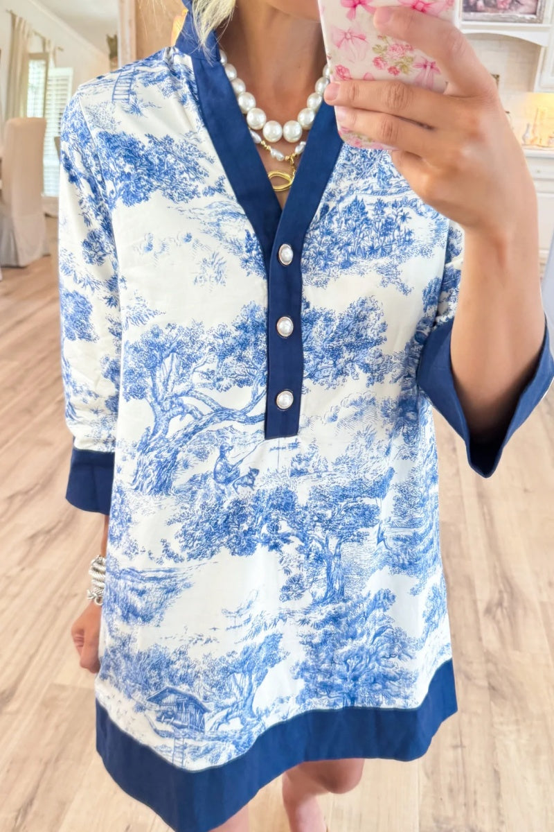 Toile 3/4 Sleeve Dress