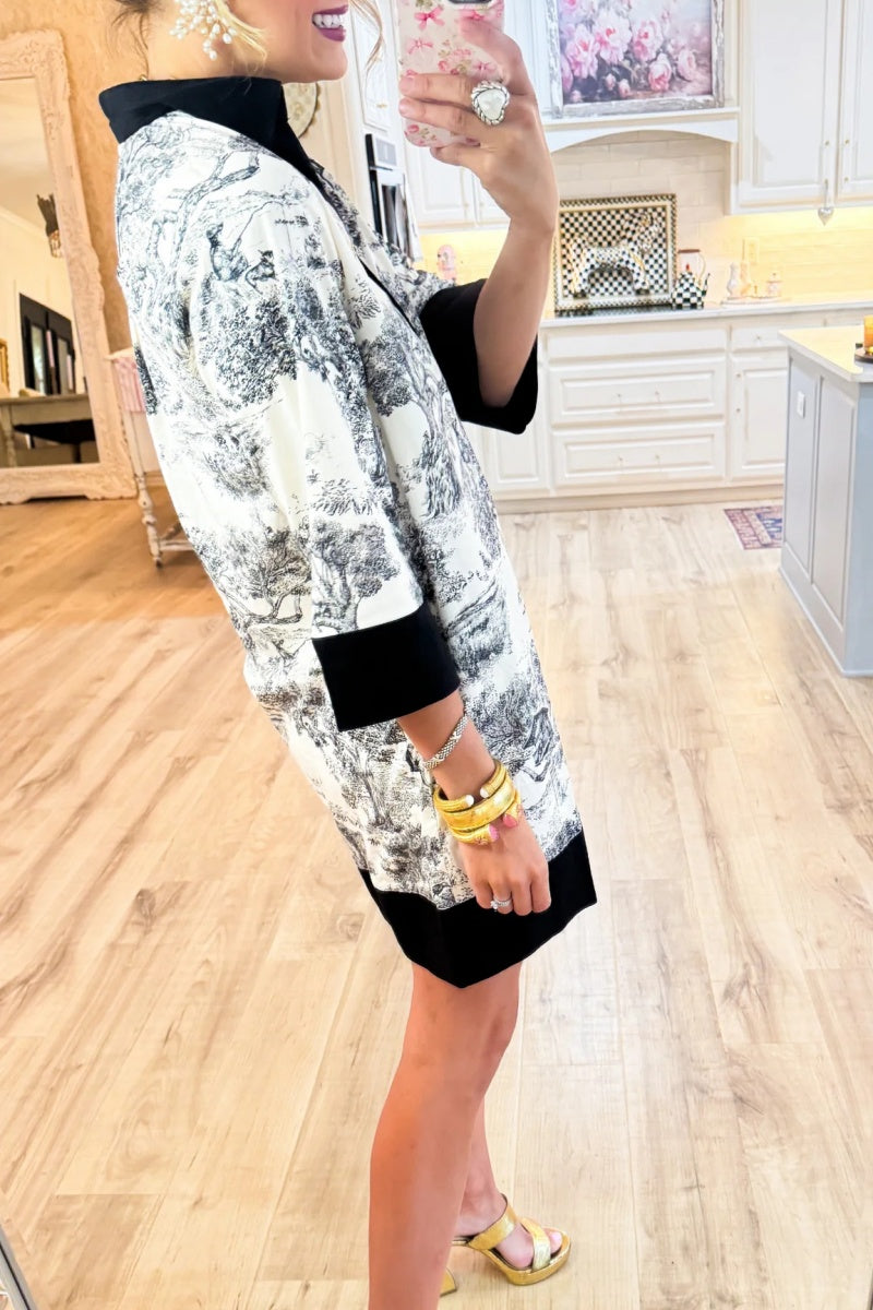 Toile 3/4 Sleeve Dress