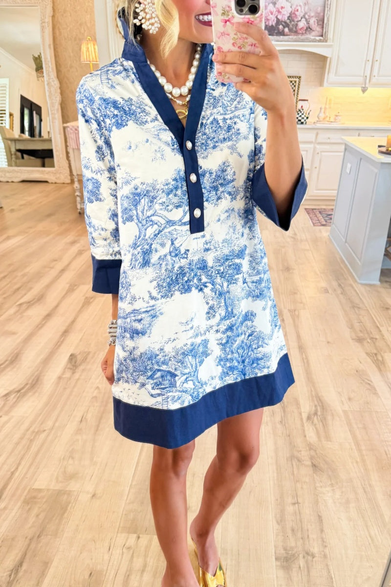 Toile 3/4 Sleeve Dress