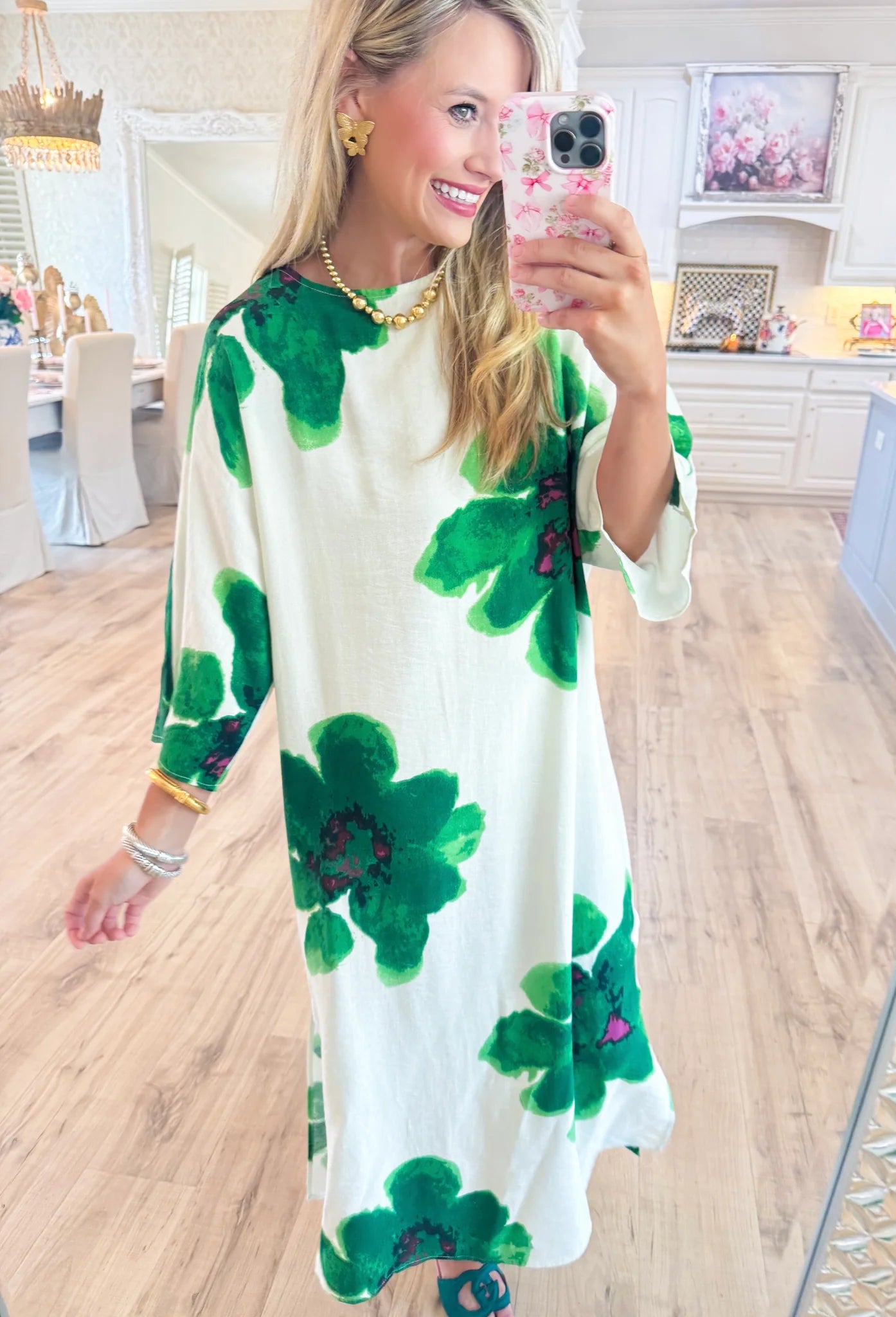 Floral Print Pull Over Maxi Print