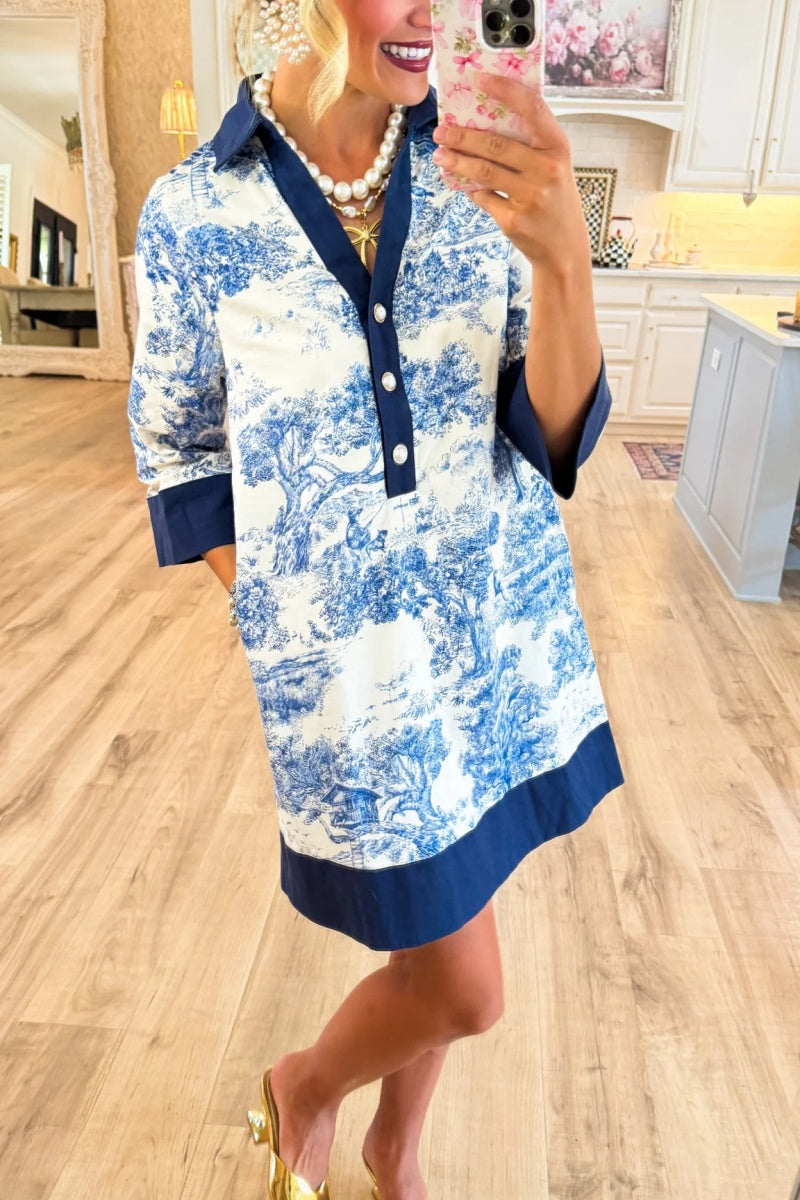 Toile 3/4 Sleeve Dress