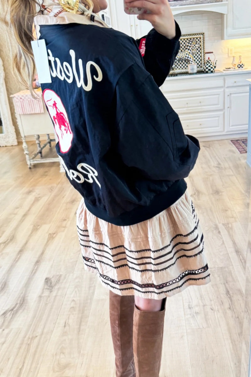 Army Green Vintage Bomber Jacket