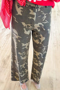 Camo High Waisted Wide Leg Pants
