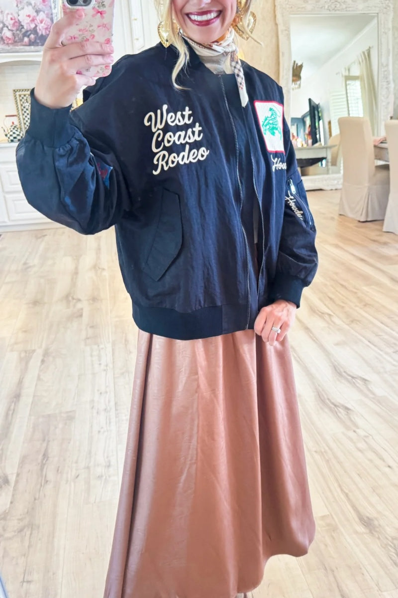 Army Green Vintage Bomber Jacket