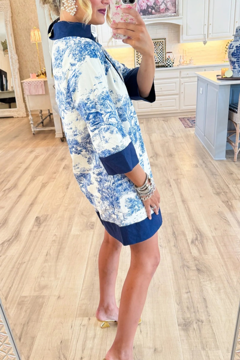 Toile 3/4 Sleeve Dress