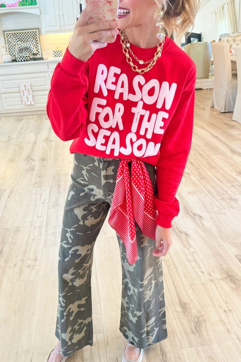 Camo High Waisted Wide Leg Pants