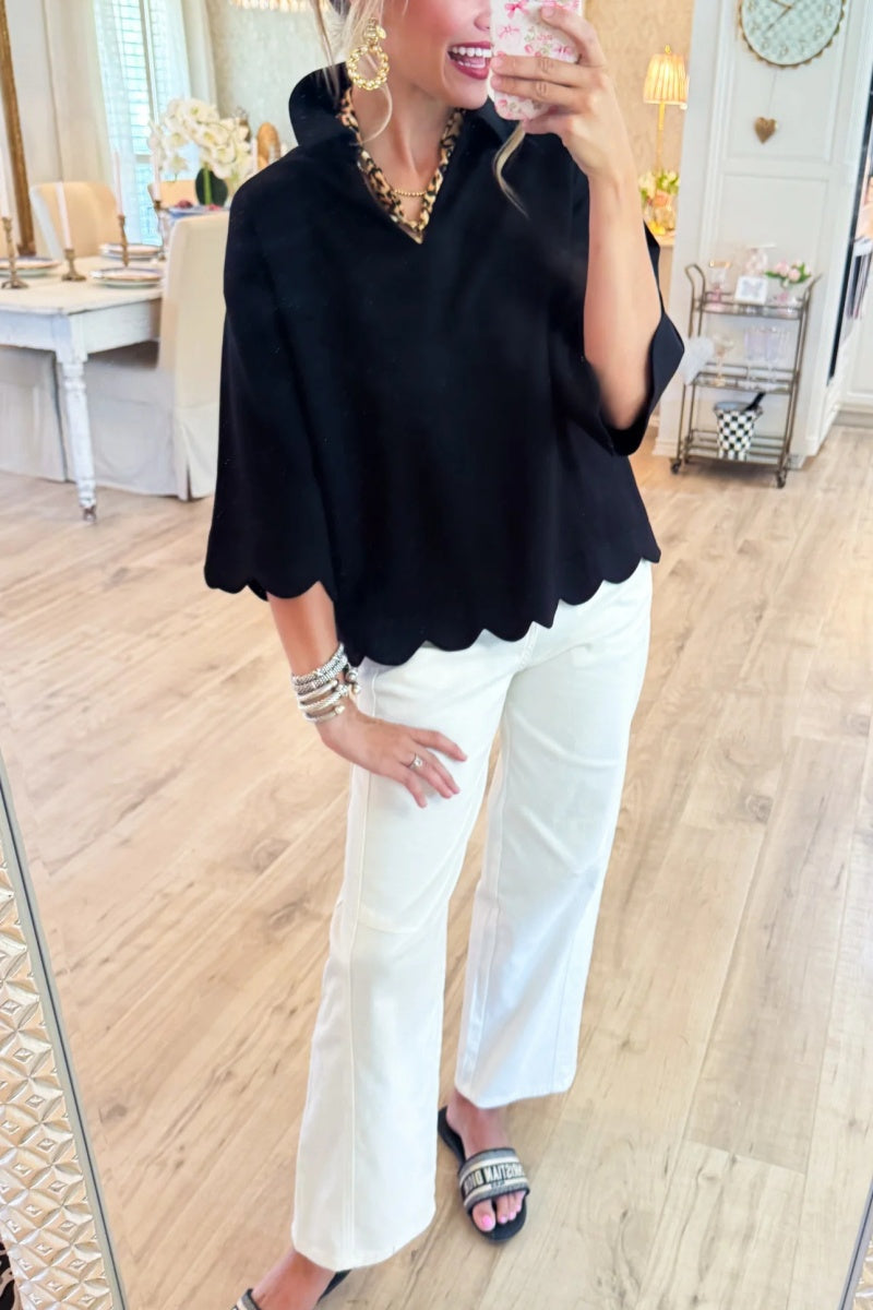 Scallop Edge Detail Solid Top