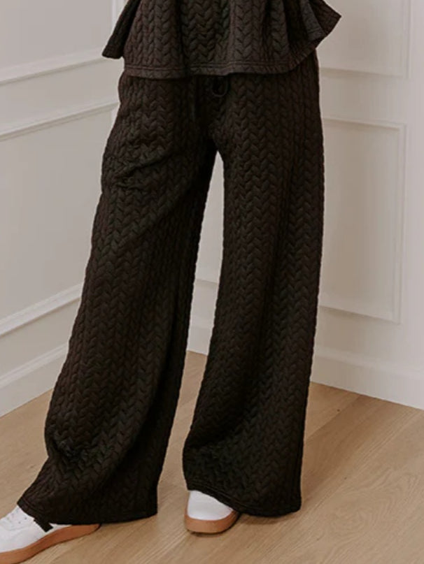 Mode Knit Peplum Top+Pants