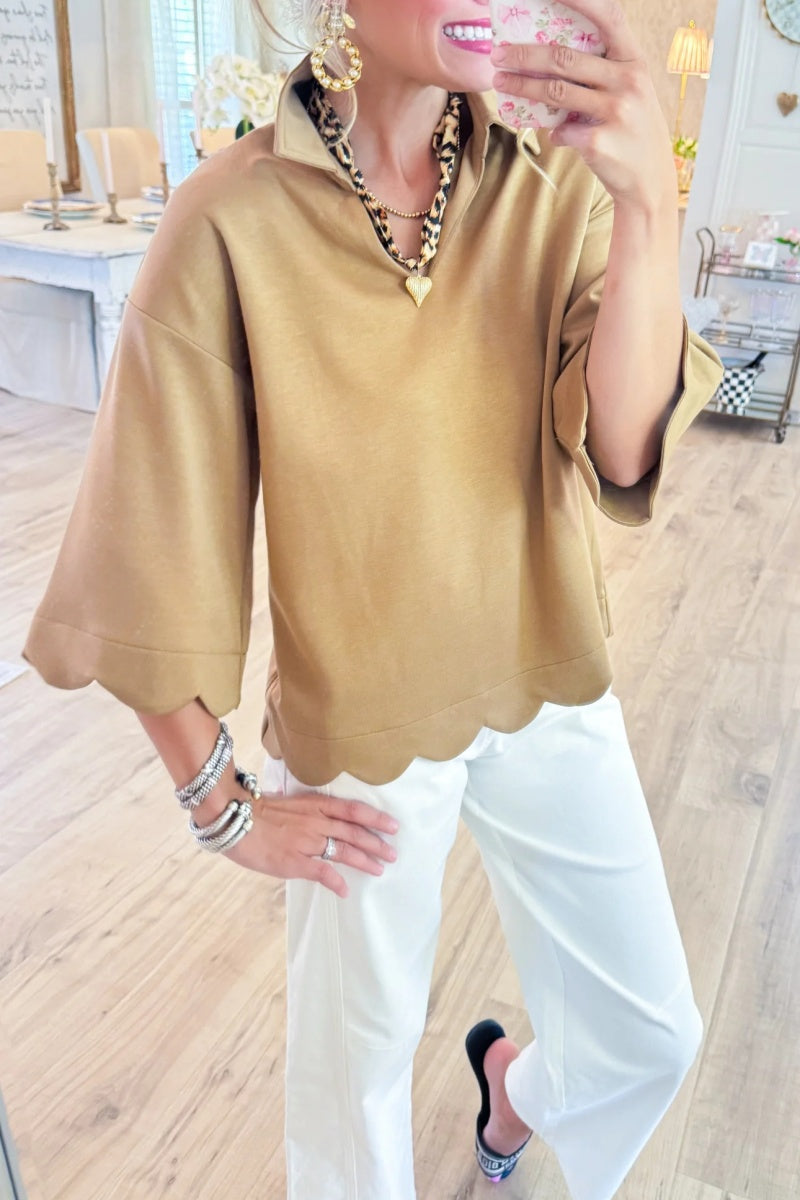 Scallop Edge Detail Solid Top