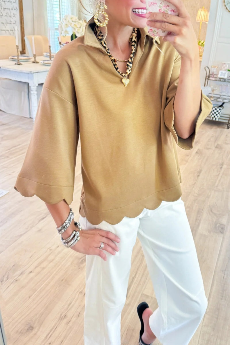 Scallop Edge Detail Solid Top