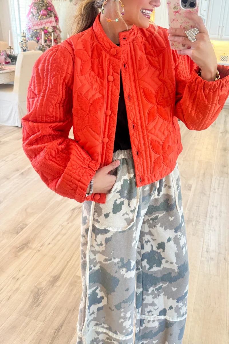 Faded Olive Washed Terry Camo Pants